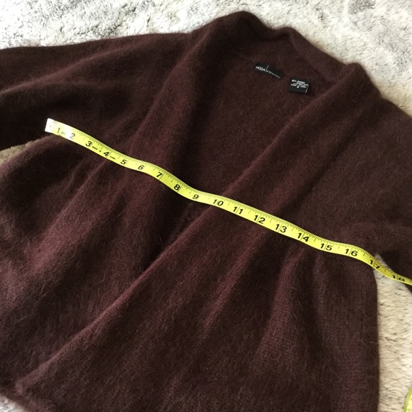 Moda International Angora rabbit fur blend open front Cardigan sweater small - Picture 15 of 17